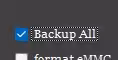 勾选备份所有